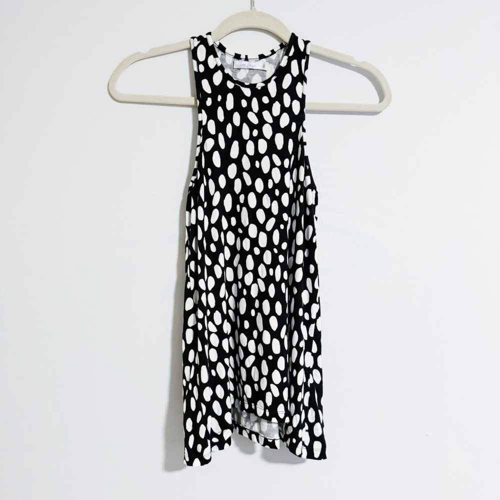 Ava Sky - Black and White Spot Tank